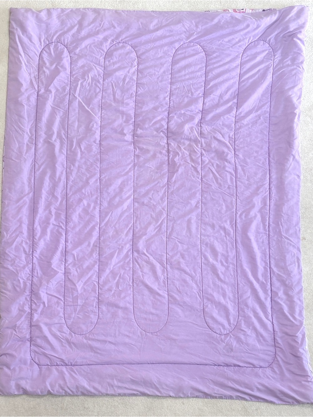 Princess Print 4-Piece Bedding Set - Purple & Pink Twin Bed Size - Picture 2 of 9